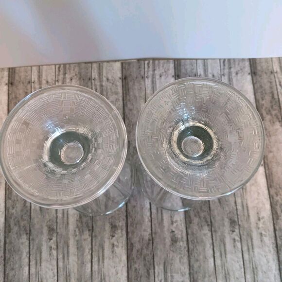 Vintage Libbey Glass Company Clear Pressed Glass Soda Fountain Sundae Glasses - Picture 9 of 10